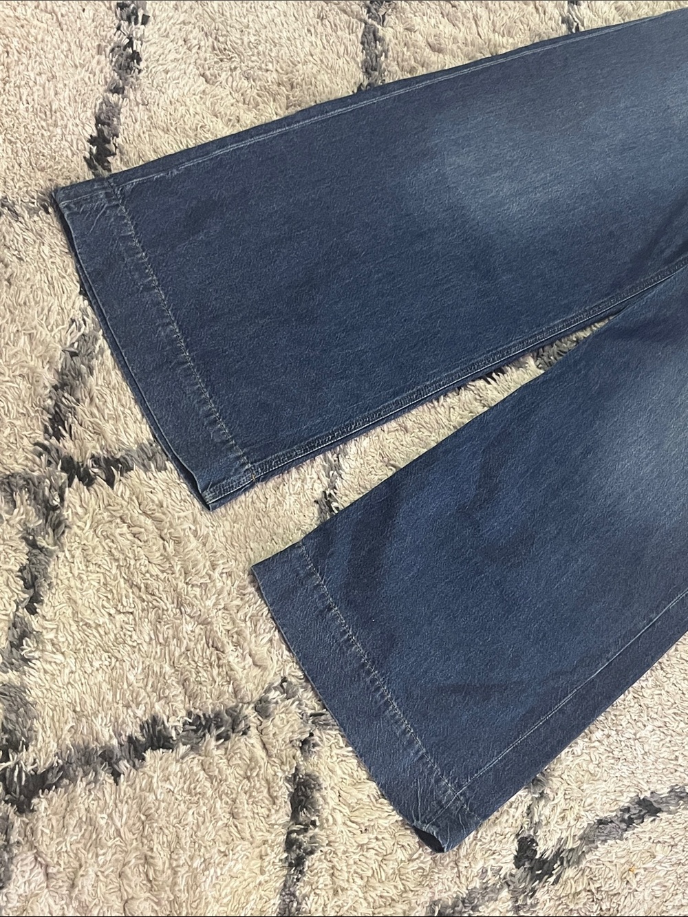 Lauren Ralph Lauren Belted Wide Leg Crop Jeans Button Fly Dark Wash Size 16 - Picture 3 of 11